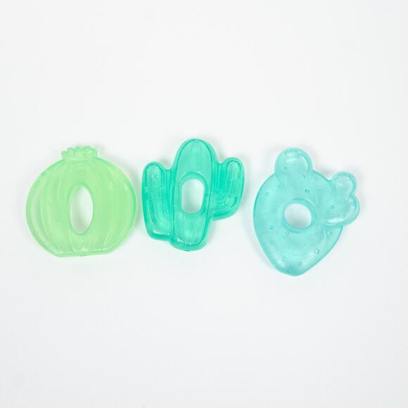 Itzy Ritzy Water Filled Coordinating Cactus Textured Teethers Cold Cutie Coolers - Picture 1 of 4